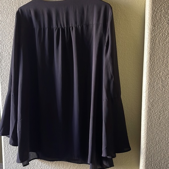 NEW 2x black blouse with bell laced sleeves - Picture 5 of 5
